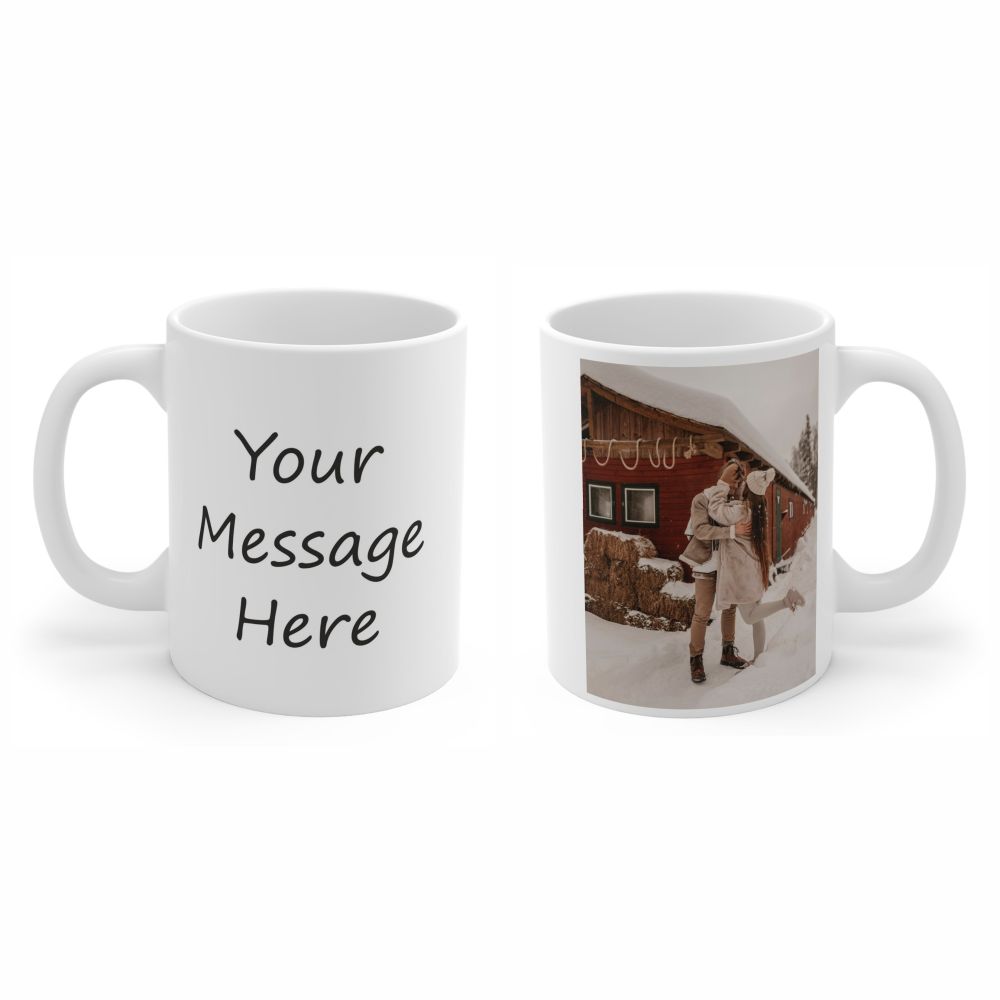 Personalised Photo Mug - Upload Photo with Message